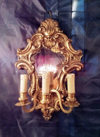 kristall klassisk stilfull gammal ljuskrona sconce möbelspegel